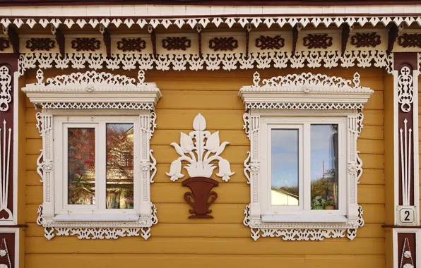 Картинка Дом, Окна, Русские окна