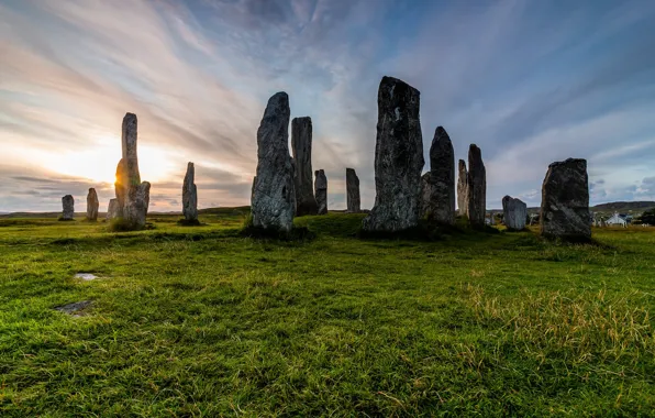 Картинка Шотландия, Scotland, Callanish standing stones