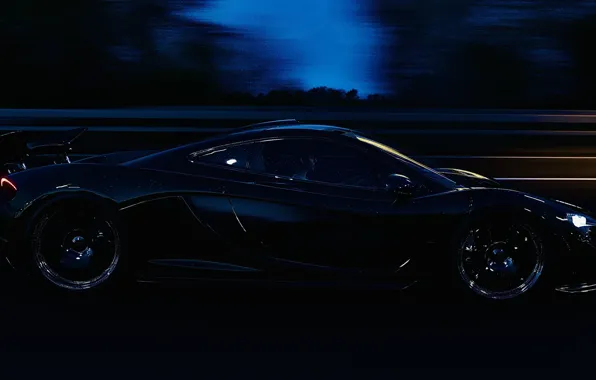 McLaren, HDR, Night, Game, Trees, McLaren P1, UHD, Raindrops