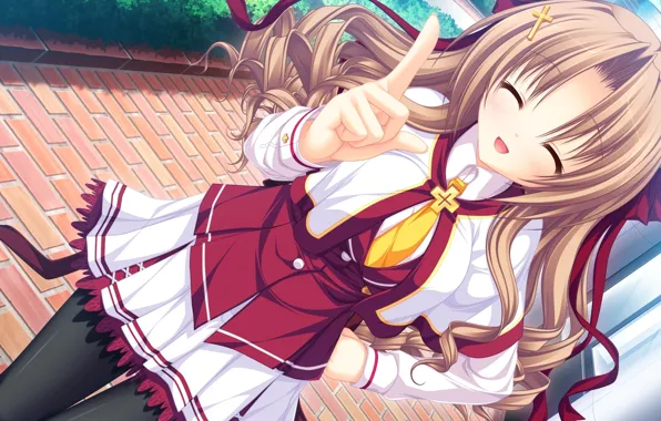 Аниме, арт, девочка, форма, школьница, lunaris filia, Kanon Kotoharu
