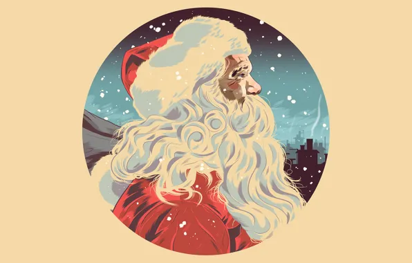 Картинка шапка, рисунок, Новый Год, Рождество, борода, Дед Мороз, Christmas, New Year