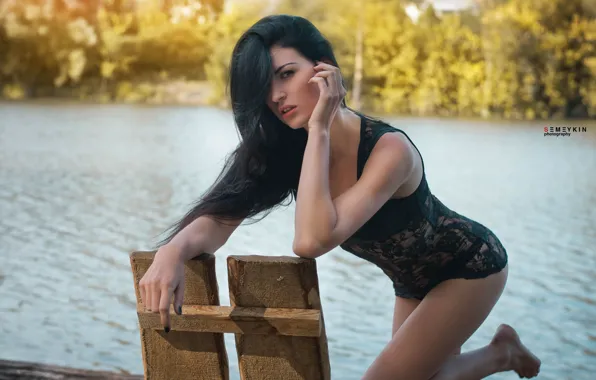 Взгляд, поза, модель, брюнетка, model, brunette, look, pose
