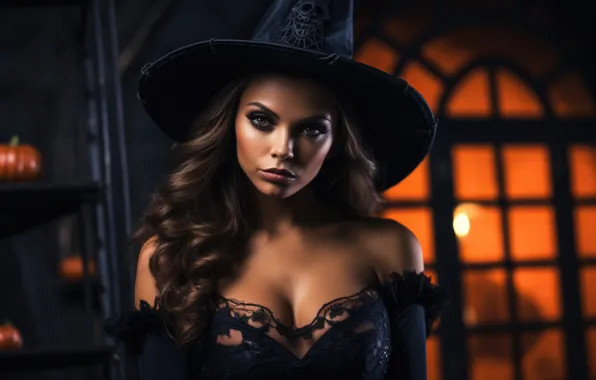 Woman, art, witch, makeup