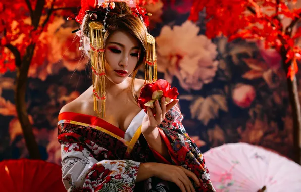 Картинка цветы, модель, Япония