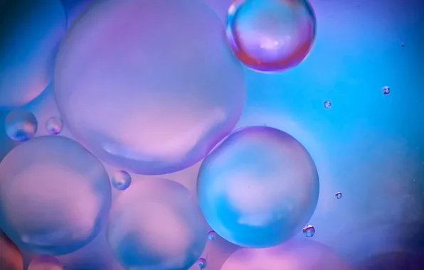 Картинка вода, пузырьки, абстракция, цвет, масло, круг, воздух