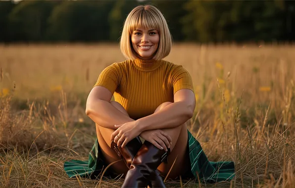 Картинка short, haircut, blonde, bang