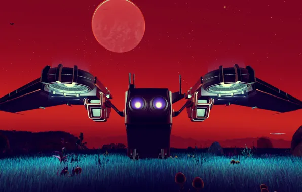 Планета, звездолет, No Man's Sky, Hello Games