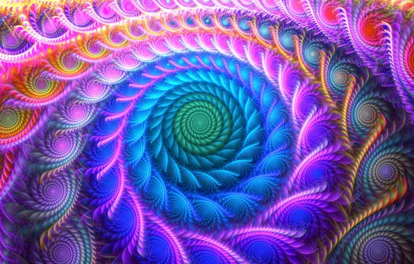 Картинка colors, colorful, abstract, digital art, artwork, Psychedelic, vortex