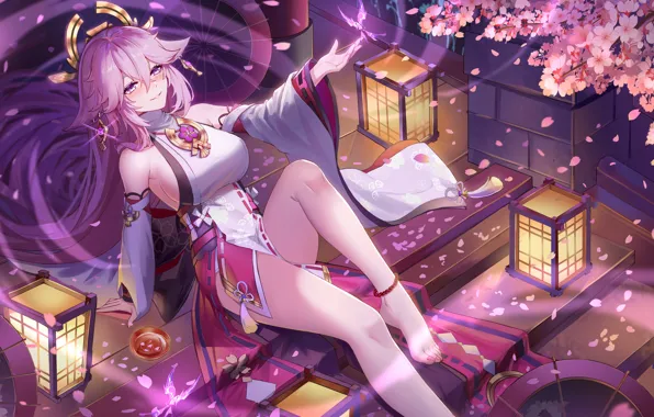 Gadis seksi, dampak genshin, yae miko genshin impact