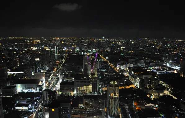 Ночь, city, город, Таиланд, Бангкок, Bangkok