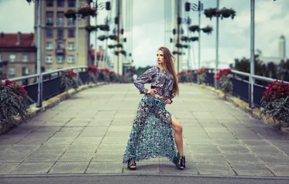 Мост, поза, стиль, модель, длинные волосы, FotoMėgėjas, Rosita Arelytė