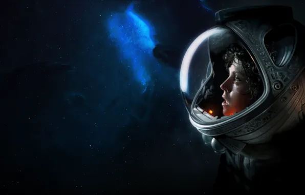 Звезды, Скафандр, Космос, Чужой, Stars, Space, Alien, Nebula