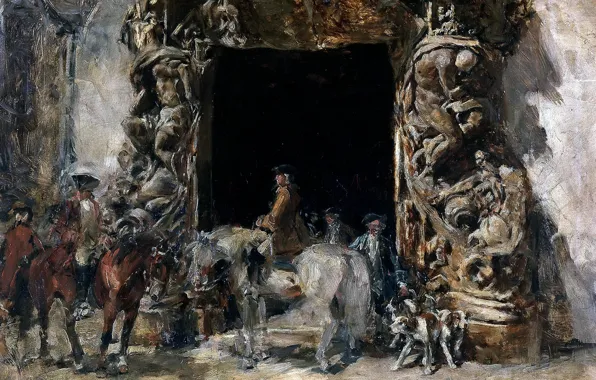 Картинка картина, скульптура, Ворота Дворца дель Маркес де Дос Агуас, Франциско Доминго Маркес