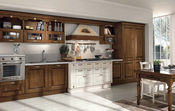 Стиль, интерьер, кухня, столовая, итальянский дизайн, Cucina Leeka