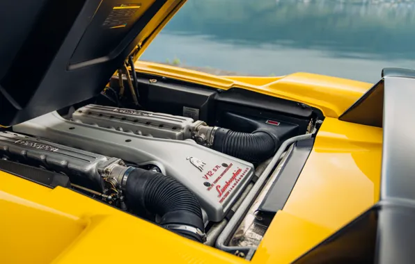 Картинка Lamborghini, V12, Diablo, 1998, engine, Lamborghini Diablo SV Roadster