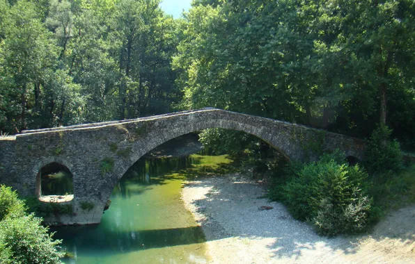 Картинка stone bridge, river, Epirus