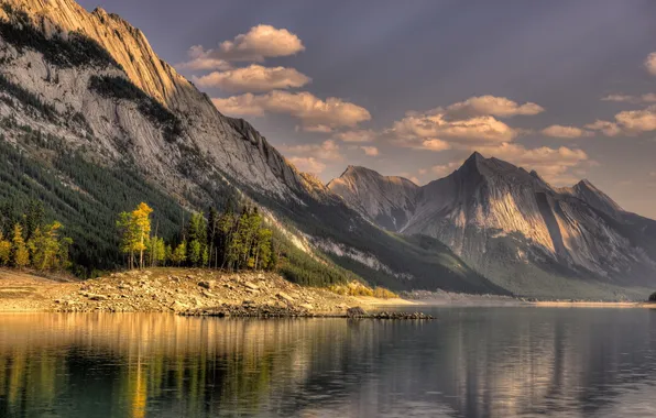 Пейзаж, горы, озеро