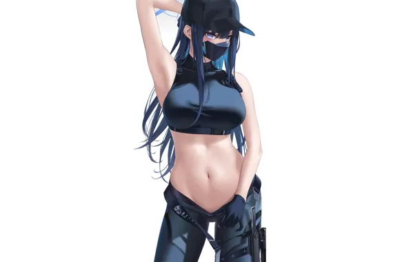 Hot, sexy, black, anime, cap, babe, mask, tights