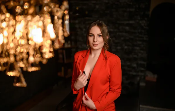 Девушка, милая, модель, Улыбка, Лицо, Обои, Портрет, шатенка