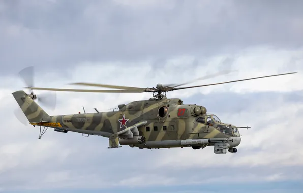 Картинка military, helicopter, shooting, helicopters, in the sky, russian army, mi24