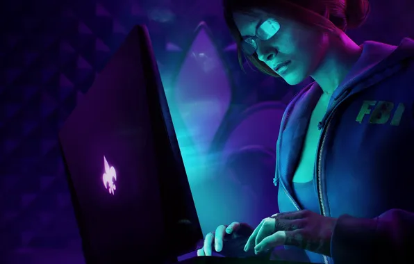 Девушка, ночь, ноутбук, Saints Row: The Third