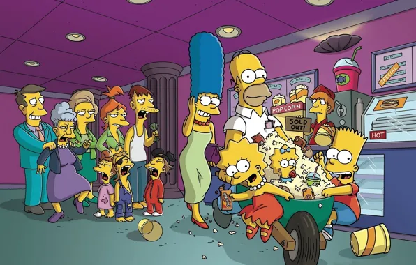 Картинка Симпсоны, мульт, The Simpsons, кража