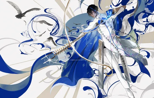 Секси, аниме, лук, арт, стрела, парень, Archer, Fate stay night