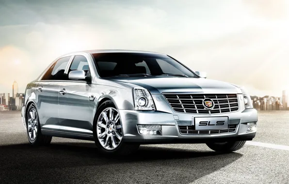 Картинка Cadillac, Дорога, Машина, Серый, Машины, Кадиллак, Car, Автомобиль