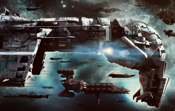 Космос, звёзды, D.S.E., homecoming fleet