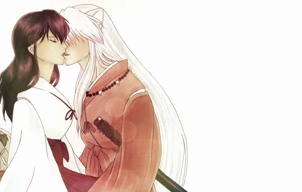 Любовь, романтика, пара, колодец, Inuyasha, Инуяша, Кагоме