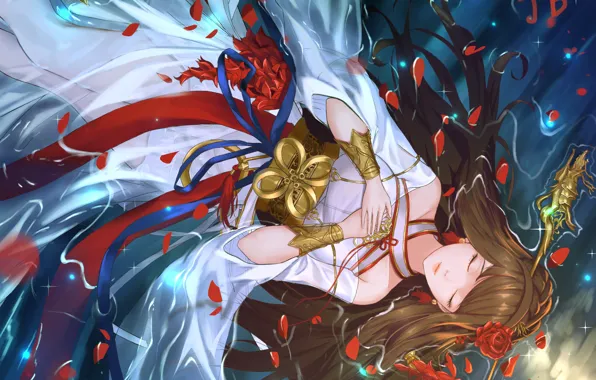 Вода, Девушка, Лежит, Dungeon Fighter Online