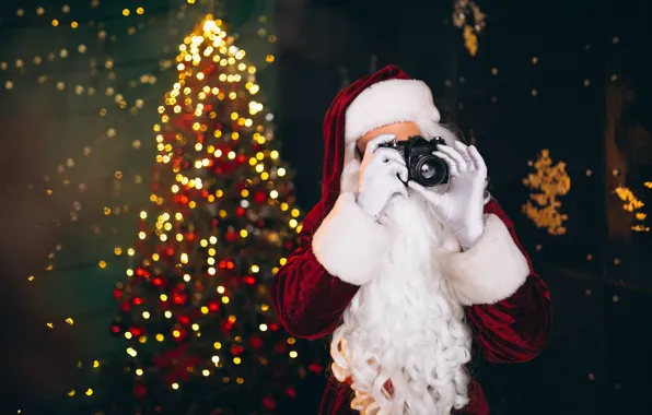Огни, темный фон, комната, фотосъемка, Рождество, фотоаппарат, фотограф, Новый год