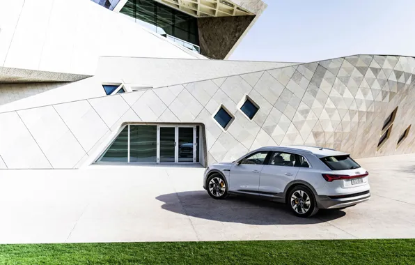 Картинка белый, Audi, вход, E-Tron, 2019