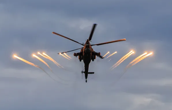 Картинка вертолёт, российский, ударный, «Беркуты», Mi-28N