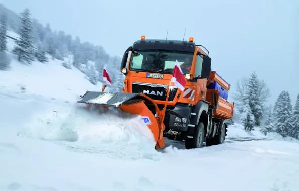 Winter, snow, MAN Truck & Bus, TGS 18.360, road service