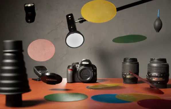 Nikon, D3100, colour filters, Di700a, air blower, lens cap