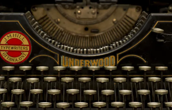 Макро, кнопки, печатная машинка, Underwood