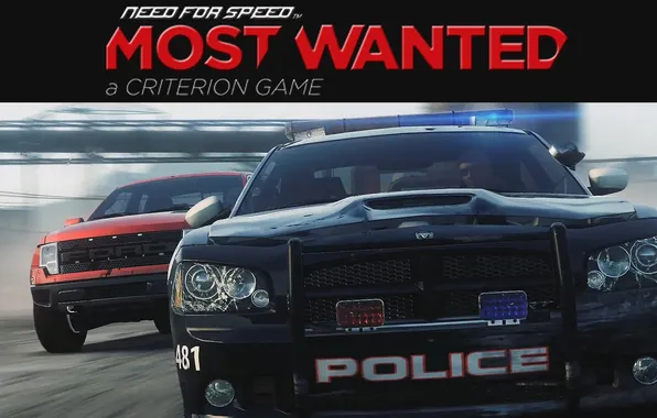 Картинка Ford, полиция, погоня, внедорожник, гонки, Dodge Charger, need for speed most wanted 2, F-150 SVT …