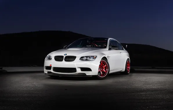 Bmw, red, wheels, e92