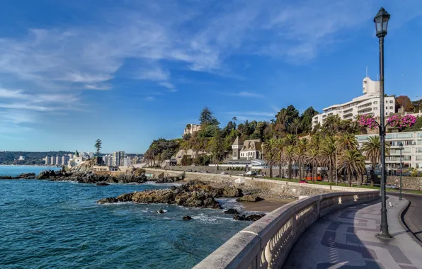 Картинка небо, Vinã del mar, город, пейзаж