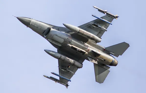 Картинка истребитель, Fighting Falcon, многоцелевой, F-16AM