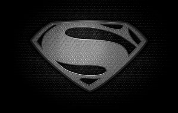 Картинка черный, логотип, logo, superman, black, супермен, человек из стали, Man of steel