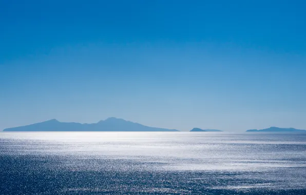Sky, sea, blue, island, horizon, kos, glisten