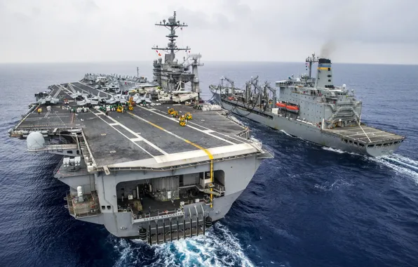 Море, оружие, корабли, aircraft carrier USS George Washington (CVN 73)