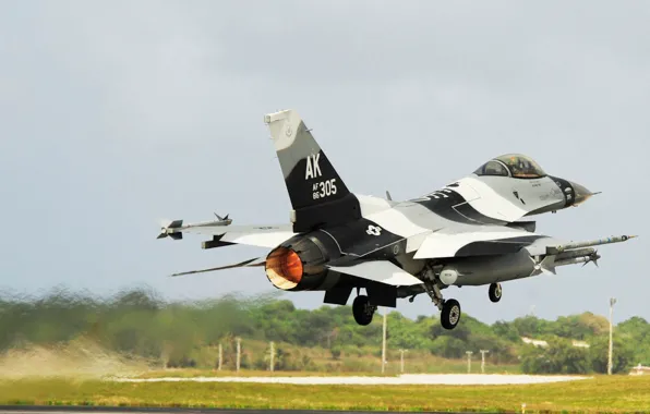 Истребитель, ракеты, самолёт, f-16, Ф-16, fighting falcon, птб, агрессор