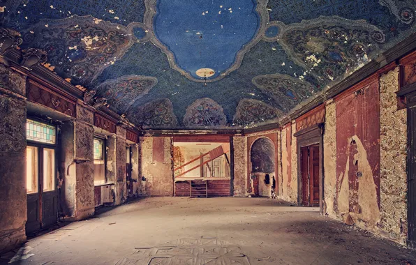 Картинка room, palace, abandoned, hall, salon, decay