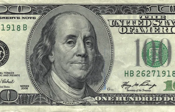 Картинка green, United States, note, dollar, America, Franklin, public, federal