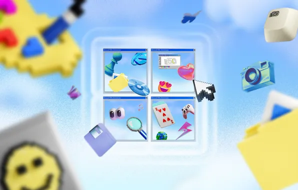 Картинка Ретро, Windows, Окна, Microsoft, Microsoft Windows, Винда, 50-я годовщина