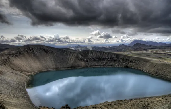Картинка озеро, кратер, VITI CRATER