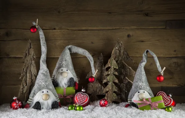 Картинка снег, украшения, игрушки, Новый Год, Рождество, снеговики, happy, Christmas